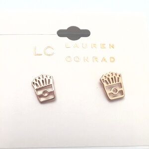 NEW GIFT READY EARRINGS LC Lauren Conrad Golden French Fry STUDS **2 for 20*